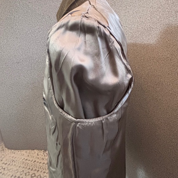 Hart Schaffner Marx Windowpane Plaid Blazer 44L Brown Sport Jacket Parisian Wool - Picture 10 of 16